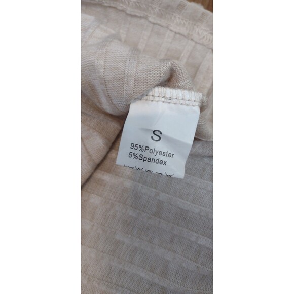 BOHO Sweater Womens S Chic Beige Lace Crochet Patchwork Feminine Unbrand - Picture 11 of 12